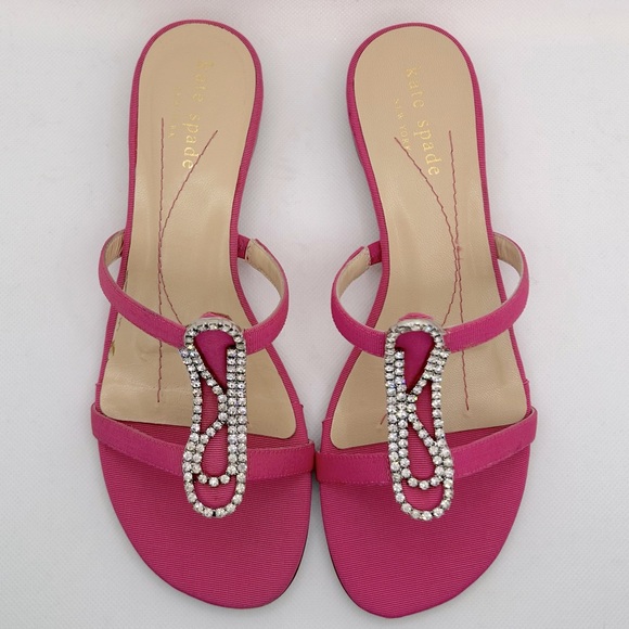 Kate Spade New York Rhinestone Embellished Slide Sandals, Pink 5 - Picture 2 of 8